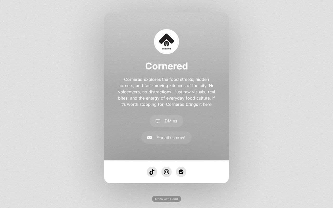 Carrd profile picture for @cornered